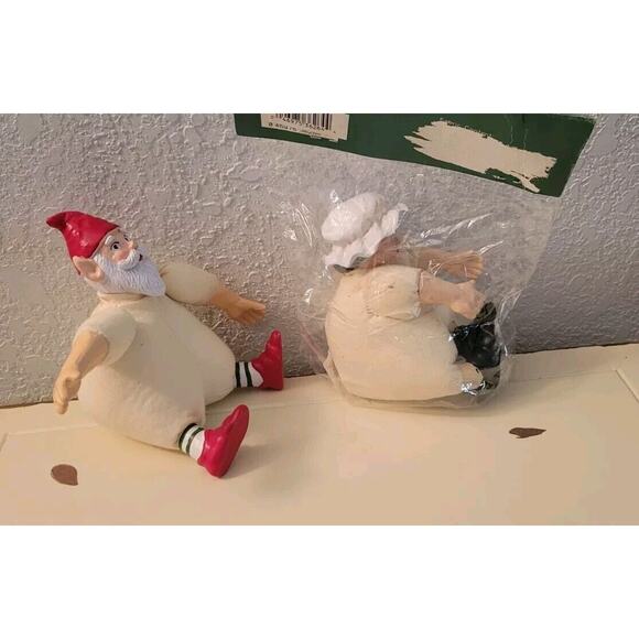Mini Muslin Santa Elf Doll and Mrs. Santa Just For Keeps Crafts Christmas Vtg. - Picture 3 of 9